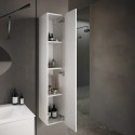 Modernes weißes glänzendes Badezimmermöbel mit hängendem 1-Tür-Schrank - Bove Sales