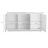 Sideboard Küche Wohnzimmer 3 Türen Holz Modernes Design Jupiter MR M2 Auswahl