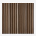 4 x Akustikpaneele aus Holz 240x60cm für Wand Design Dunkles Nussbaum Kover-NS Aktion