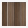 4 x Akustikpaneele aus Holz 240x60cm für Wand Design Dunkles Nussbaum Kover-NS Aktion
