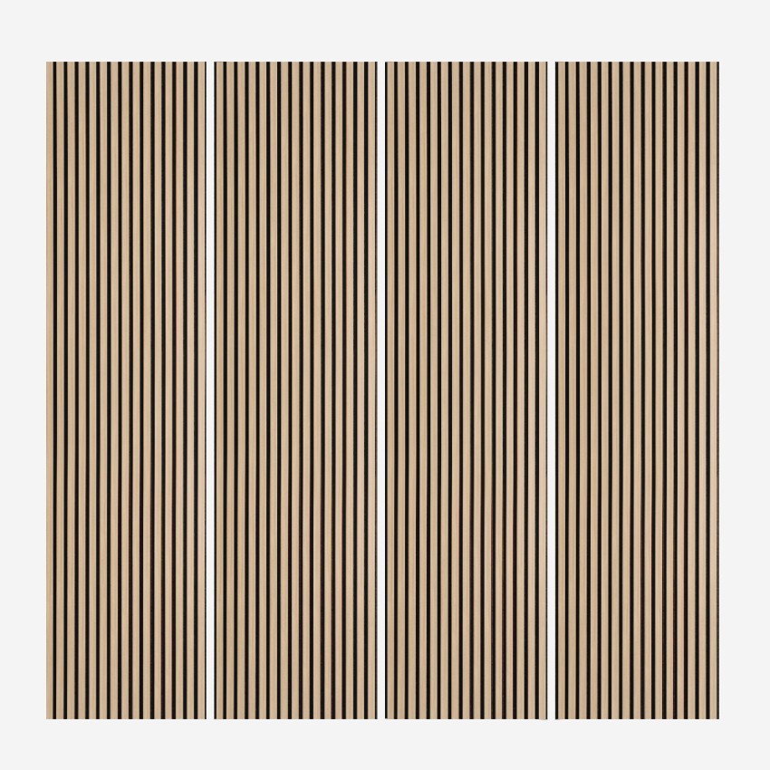 4 x Akustikpaneele aus Holz Nussbaum 240x60cm für Wand Kover-W Aktion 4 x Akustikpaneele aus Holz Nussbaum 240x60cm für Wand Kover-W Aktion