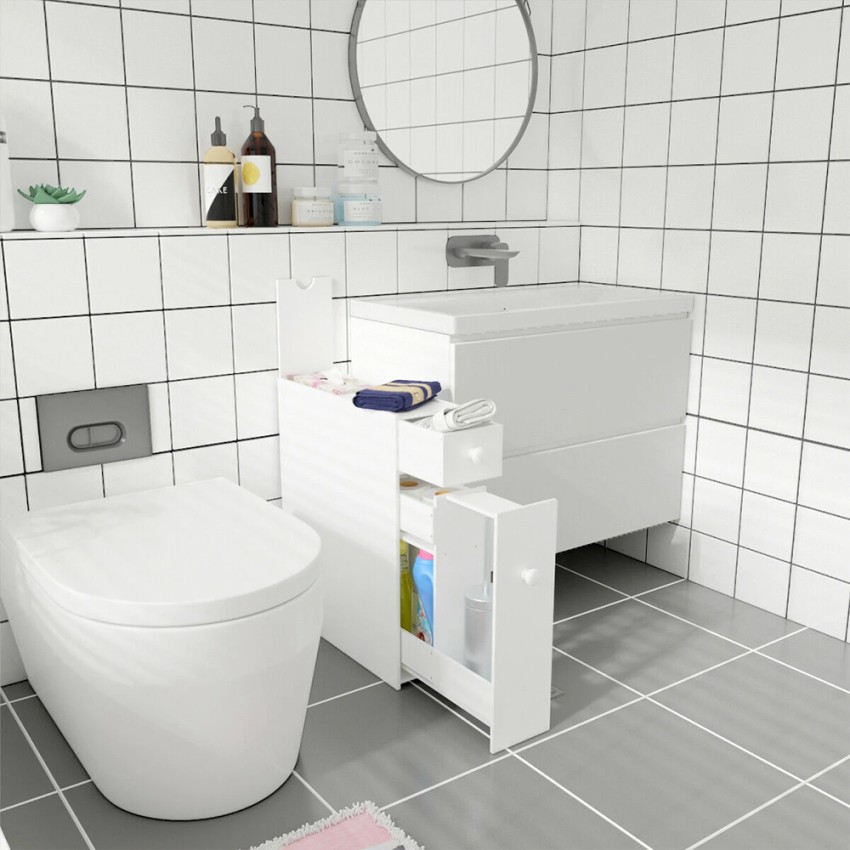 Badezimmerschrank platzsparend slim 17x48x60cm Moposh