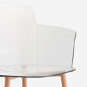 Transparenter Stuhl mit Armlehnen und Holzbeinen Suntree Preis
