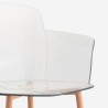 Transparenter Stuhl mit Armlehnen und Holzbeinen Suntree Preis
