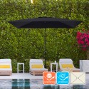 Garten- und Terrassenschirm schwarz 3x2 mit Mittelstange Rios Black Aktion