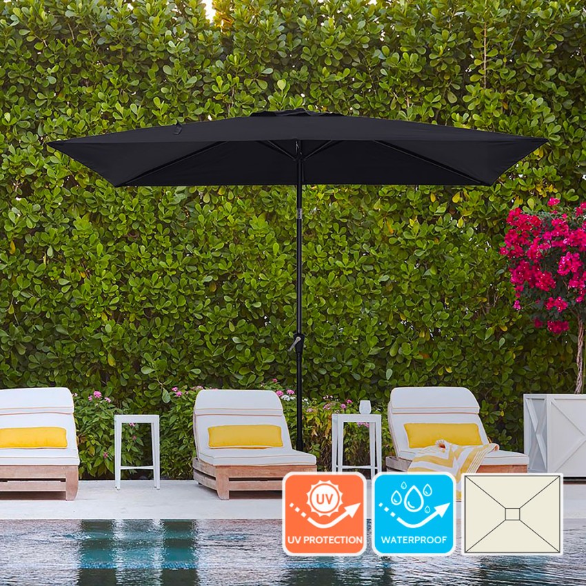 Garten- und Terrassenschirm schwarz 3x2 mit Mittelstange Rios Black Aktion Garten- und Terrassenschirm schwarz 3x2 mit Mittelstange Rios Black Aktion