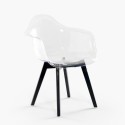 Moderne Transparente Polycarbonat Sessel mit Holzbeinen Arinor Eigenschaften