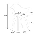 Moderne Transparente Polycarbonat Sessel mit Holzbeinen Arinor 