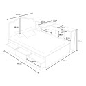 Französisches Doppelbett 120x190 Bettgestell mit Bettkasten Sorik Eigenschaften
