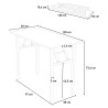 Faltbarer Schreibtisch für platzsparendes Homeoffice Smartworking Foldesk 120x60cm Maße