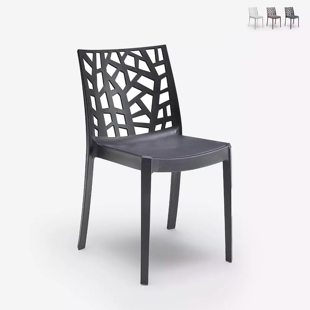 23er Set moderne stapelbare Stühle für Bar und Restaurant Matrix BICA