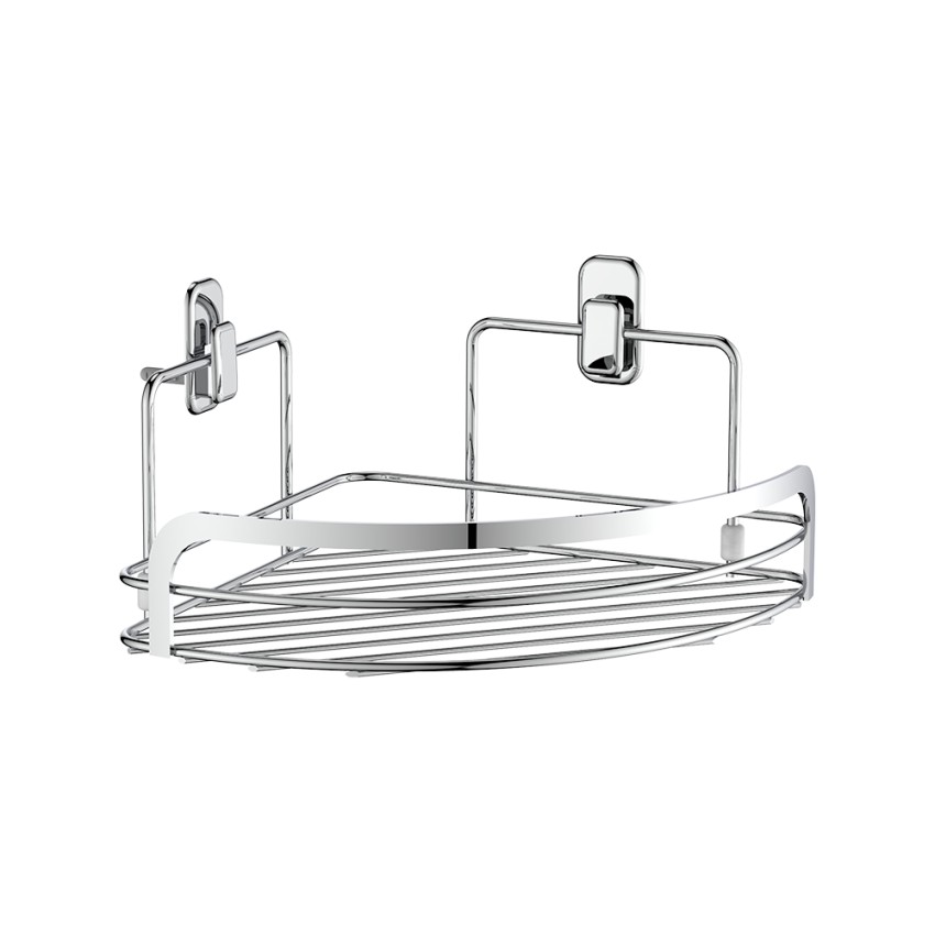 Eckablage Dusche Badezimmer Regal aus verchromtem Stahl Compact Aktion Eckablage Dusche Badezimmer Regal aus verchromtem Stahl Compact Aktion