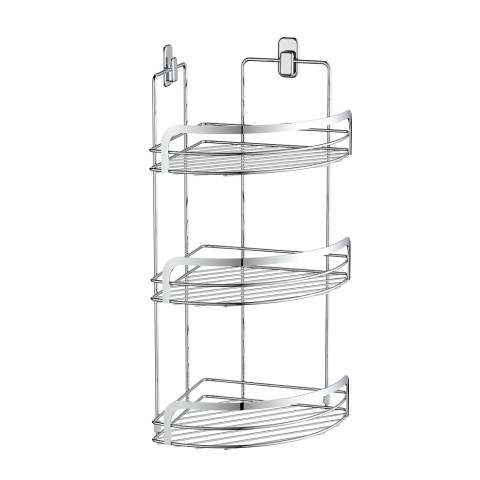 Duschablage Ecke mit drei Ebenen, verchromter Stahl, Modell Compact Aktion