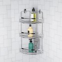 Duschablage Ecke mit drei Ebenen, verchromter Stahl, Modell Compact Verkauf