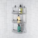 Regal für Badezimmerdusche mit drei Ebenen, chrombeschichtetes Edelstahl, kompakt Verkauf