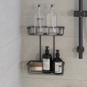 Wand-Duschablage 2-stufig rechteckig matt schwarz Elegance Verkauf