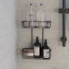 Wand-Duschablage 2-stufig rechteckig matt schwarz Elegance Verkauf