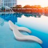 Moderner Liegestuhl Sirio aus weißem Polyethylen für Pool & Garten Verkauf
