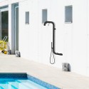 Moderne Wanddusche aus schwarzem, mattem Edelstahl mit Handbrause Arborea Angebot