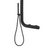 Moderne Wanddusche aus schwarzem, mattem Edelstahl mit Handbrause Arborea Katalog