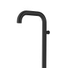 Moderne Wanddusche aus schwarzem, mattem Edelstahl mit Handbrause Arborea Lagerbestand