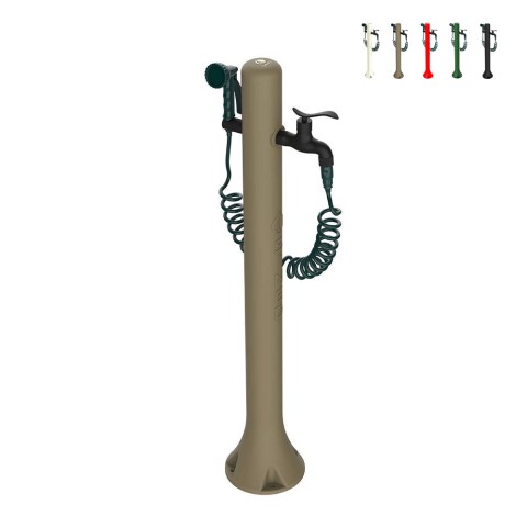 Gartenbrunnen als Säule mit flexiblem Schlauch und 8-fach Spritzpistole Acqua Pro Aktion