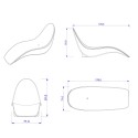 Moderner Liegestuhl Sirio aus weißem Polyethylen für Pool & Garten Katalog