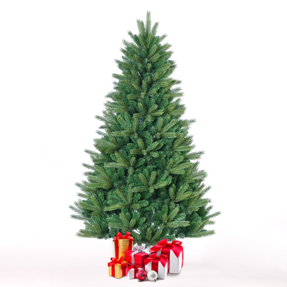 künstlicher Weihnachtsbaum 210cm hoch klassisch grün Fake Zweige Melk