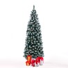 Weihnachtsbaum 180 cm verschneiter grüner geschmückt mit Poyakonda Kappen Aktion