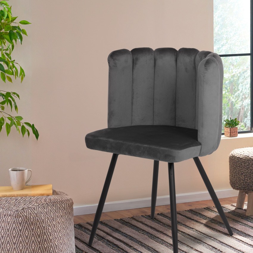  Shelly: Muschelsessel Esszimmer gepolstert Samt Design 