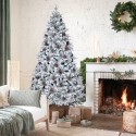 Künstlicher verschneiter Weihnachtsbaum mit Zapfen 180 cm Faaborg Verkauf
