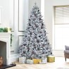 Künstlicher geschmückter und verschneiter 240cm Weihnachtsbaum mit Tannenzapfen Uppsala Verkauf
