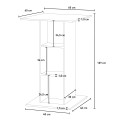 Hochbartisch Esszimmer Beistelltisch mit 3 Regaleböden 60x60cm Sunet Kosten