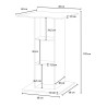 Hochbartisch Esszimmer Beistelltisch mit 3 Regaleböden 60x60cm Sunet Kosten