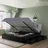 Bett Doppelbett Polsterbett hochklappbar 160x200 cm mit Bettkasten Design Steyr King Angebot