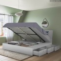 Doppelbett 160x190 cm Bett mit Stauraum Schubkasten modernes Design Steyr Auswahl