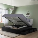 Doppelbett 160x190 cm Bett mit Stauraum Schubkasten modernes Design Steyr 
