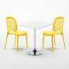 Weiß Quadratisch Tisch und 2 Stühle Farbiges Polypropylen-Innenmastenset Wedding Cocktail Kauf