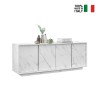 Moderne Design-Kommode mit 4 Türen in Marmoroptik 180x43x79cm Athens Katalog