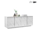 Moderne Design-Kommode mit 4 Türen in Marmoroptik 180x43x79cm Athens Verkauf
