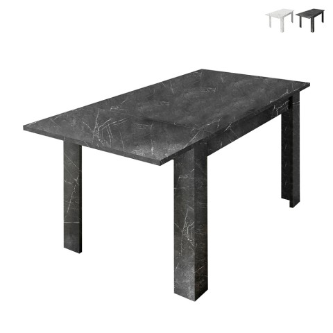 Moderner ausziehbarer Esstisch in Marmor-Optik 90x137-185cm Auris Aktion