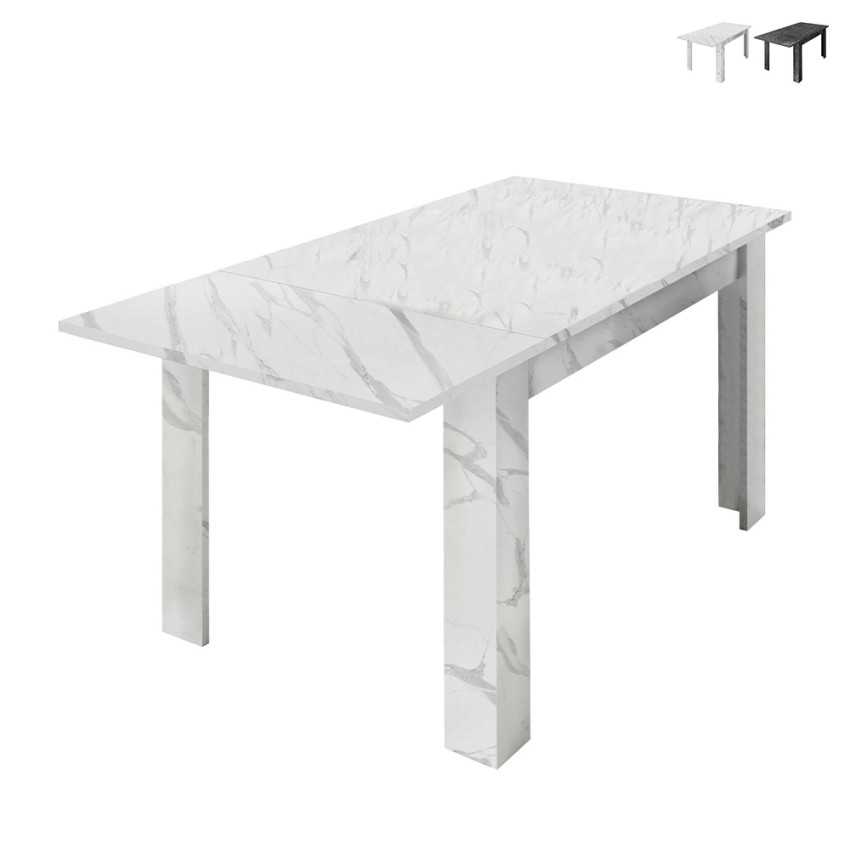 Moderner ausziehbarer Esstisch in Marmor-Optik 90x137-185cm Auris Verkauf Moderner ausziehbarer Esstisch in Marmor-Optik 90x137-185cm Auris Verkauf