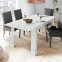 Moderner ausziehbarer Esstisch in Marmor-Optik 90x137-185cm Auris Sales