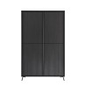 Moderner 4-türiger Schrank, hohe Anrichte Wohnzimmer 104x174cm Perham Lagerbestand