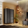 Mobiler Kleiderschrank mit 4 Türen, moderner hoher Sideboard für das Wohnzimmer, 104x174 cm, Perham Angebot