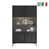 Moderne Design-Vitrine für Wohnzimmer, 2 Glastüren, Modell Bellac Rabatte