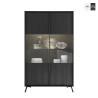 Moderne Design-Vitrine für Wohnzimmer, 2 Glastüren, Modell Bellac Aktion