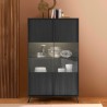 Moderne Design-Vitrine für Wohnzimmer, 2 Glastüren, Modell Bellac Angebot