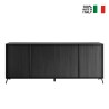 Moderner Design Buffetschrank Orival mit 4 Türen für Küche und Wohnzimmer, 205x40cm Rabatte