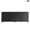 Moderner Design Buffetschrank Orival mit 4 Türen für Küche und Wohnzimmer, 205x40cm Aktion